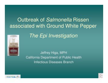 Outbreak of Salmonella Rissen associated with Ground White ...
