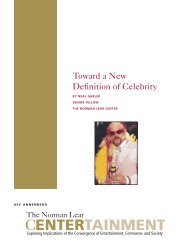 Toward a New Definition of Celebrity - The Norman Lear Center