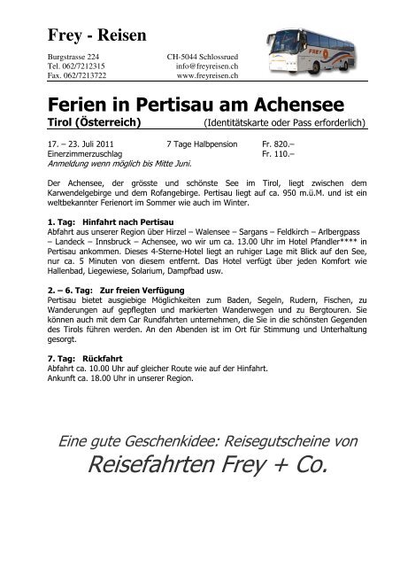 Frey - Reisen - Metallveredlung Kopp AG