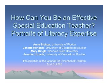 How Can You Be an Effective Special Education Teacher? - copsse ...