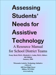 Assessing Student's Needs for Assistive Technology (ASNAT)