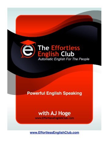 Powerful English Speaking e-Book, Download Now - Effortless English