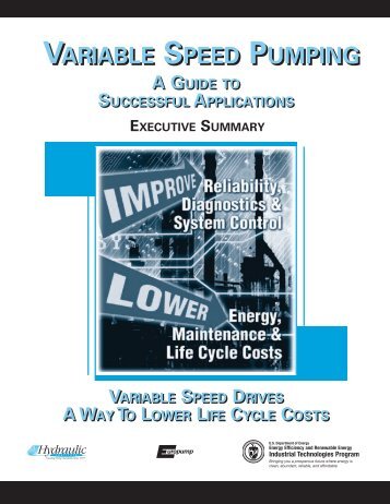 Variable Speed Pumping - EERE - U.S. Department of Energy