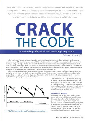 Understanding safety stock and mastering its equations - apics