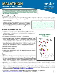 Malathion Technical Fact Sheet - National Pesticide Information ...