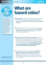 What are hazard ratios? - Medical Sciences Division