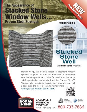 Stacked Stone Window Wells... - Boman Kemp