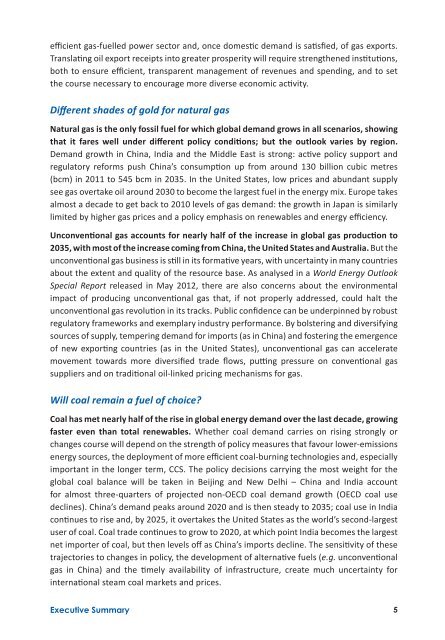 World Energy Outlook 2012 – Executive Summary - IEA