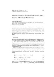 Optimal Control of a Well-Stirred Bioreactor in the Presence of ...