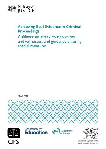 Achieving Best Evidence in Criminal Proceedings - PDF - Crown ...