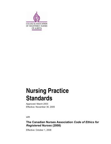 Nursing Practice Standards - College & Association of Registered ...