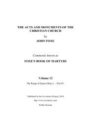 THE ACTS AND MONUMENTS OF THE CHRISTIAN CHURCH by ...