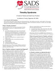 Timothy Syndrome - SADS Foundation