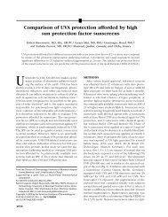 Comparison of UVA protection afforded by high sun protection factor ...