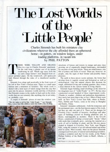 The Lost Worlds of the 'Little People' - Charles Simonds