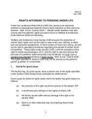 Rights Afforded to Persons Under LPS - Disability Rights California