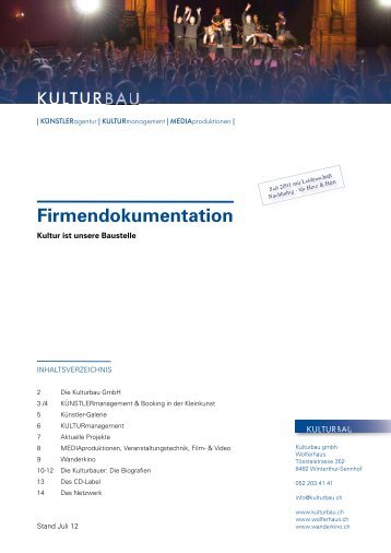 Firmendokumentation - Kulturbau gmbh