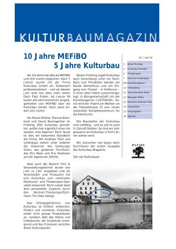 Kulturbau-Magazin 06 - Kulturbau gmbh