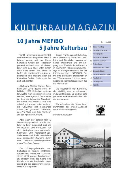 Kulturbau-Magazin 06 - Kulturbau gmbh