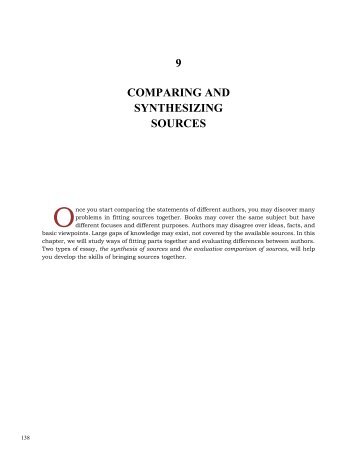 Chapter 9: Comparing and Synthesizing Sources