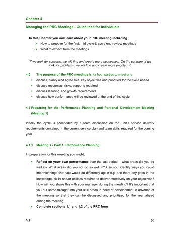 Chapter 4 Managing the PRC Meetings - Guidelines for Individuals ...
