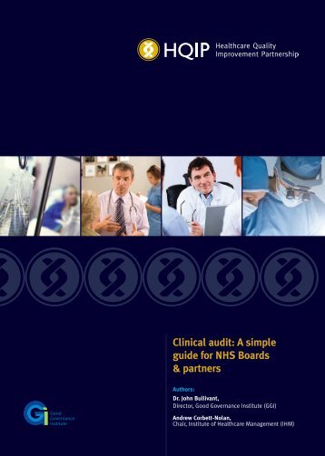 Clinical audit: A simple guide for NHS Boards & partners - HQIP