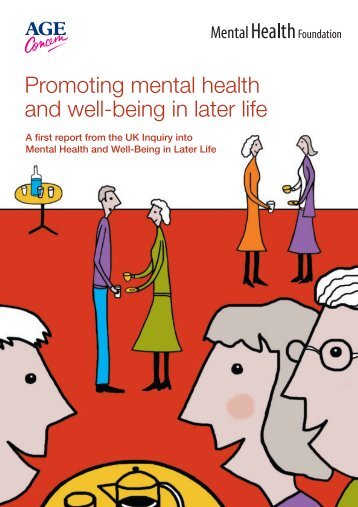 Promoting mental health and well-being in later life