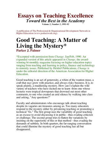 essays about teaching for teachers