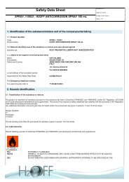 SAFETY DATA SHEET Spray H2OFF Anticorrosion 210ml