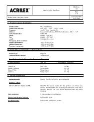 ficha de informações de segurança de produtos químicos ... - Acrilex