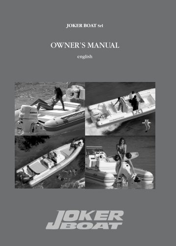 Manuale Joker inglese 2 - Joker Boat Gommoni