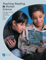 Teaching Reading IS Rocket Science - American Federation of ...