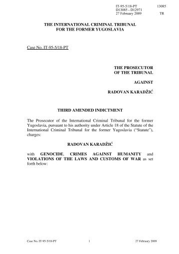 Third Amended Indictment - ICTY