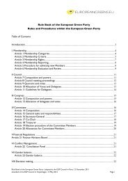 EGP Rule Book - European Green Party