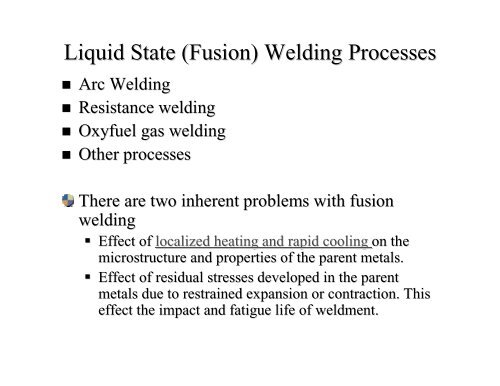 Welding and Allied Processes