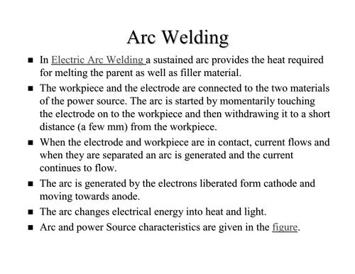 Welding and Allied Processes