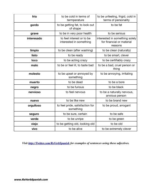 Here is a list of adjectives that change meaning when used with the ...