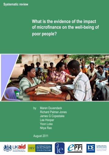 What is the evidence of the impact of microfinance on the well ... - DFID