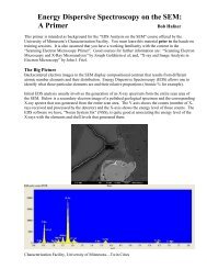 Energy Dispersive Spectroscopy on the SEM: A Primer