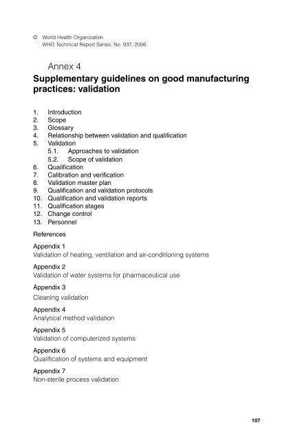 Annex 4 Supplementary guidelines on good manufacturing practices