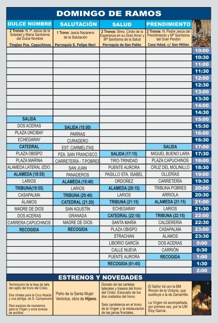 Horarios e Itinerarios