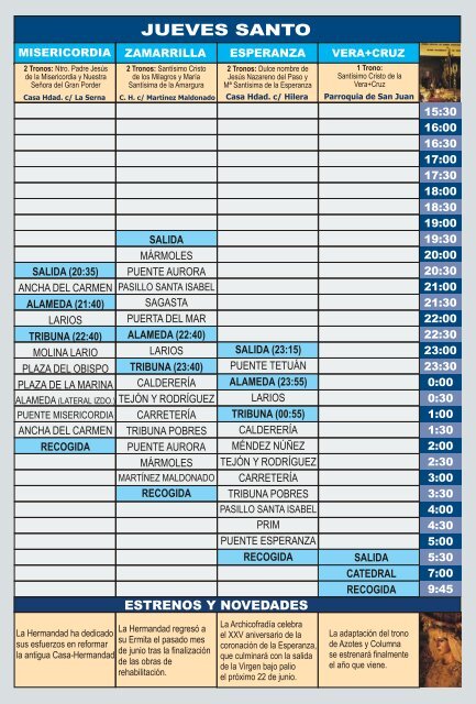 Horarios e Itinerarios