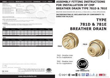 TYPE 781D & 781E BREATHER DRAIN - CMP Products