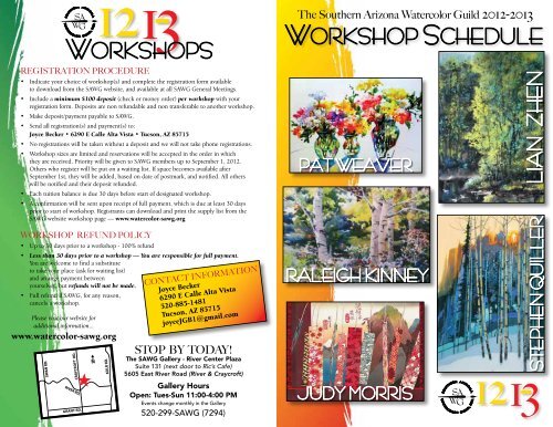 Workshop Brochure - Southern Arizona Watercolor Guild