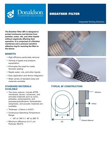 BREATHER FILTER - Donaldson Company, Inc.