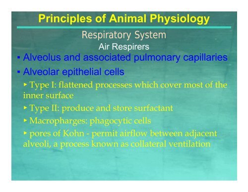 Principles of Animal Physiology