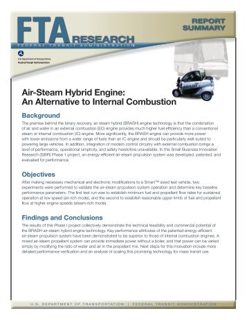 Air-Steam Hybrid Engine: An Alternative to Internal Combustion
