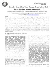 Extraction of starch from Water Chestnut (Trapa bispinosa ... - PSFST