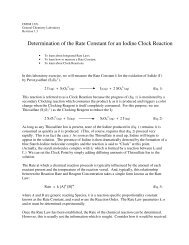 Determination of the Rate Constant for an Iodine Clock Reaction