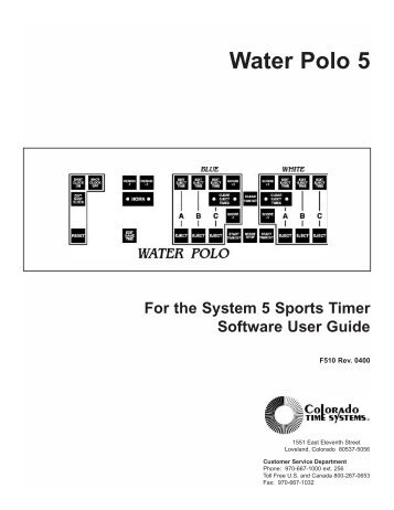 Water Polo 5 - Colorado Time Systems